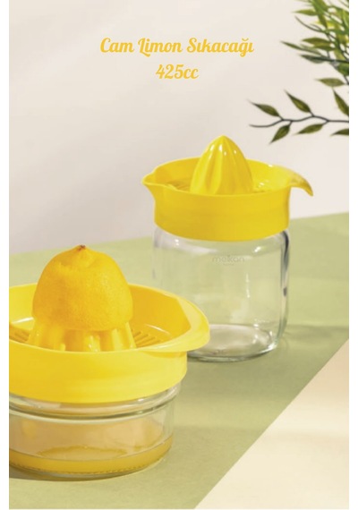 Cam Limon Sıkacağı, Narenciye Sıkacağı, Portakal Sıkacağı Cam Narenciye Sıkacağı 425ml - Turuncu Çam Diğer