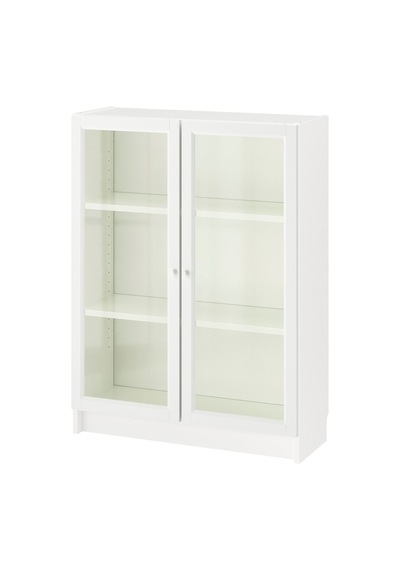 Cam Kapaklı Kitaplık, Beyaz, 80x30x106 Cm Beyaz Cam Kapaklı Kitaplık, Beyaz, 80x30x106 Cm Beyaz