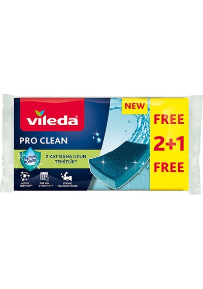 Vileda Pro Clean Sünger 2+1'li