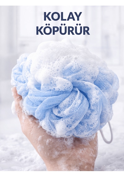 Beylini 2li Karışık Banyo Lifi Büyük Boy 35gr Vücut Duş Kesesi File Top Lif Peeling Etkili Hijyenik Temizlik