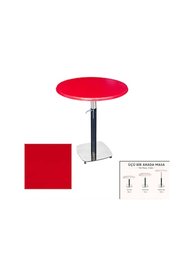 Üçüz Masa Ayarlanabilir 60 Cm Yuvarlak - Werzalit, Wermodin Ve Allzalit Tabla - Kırmızı Çok Renkli Üçüz Masa Ayarlanabilir 60 Cm Yuvarlak - Werzalit, Wermodin Ve Allzalit Tabla - Kırmızı Çok Renkli