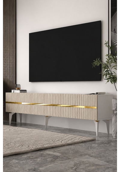 180dhdts5bta Tedy 3 Kapaklı Pleksi Lazer Desen Tv Sehpası Beyaz-traverten-altın 180dhdts5bta Tedy 3 Kapaklı Pleksi Lazer Desen Tv Sehpası Beyaz-traverten-altın