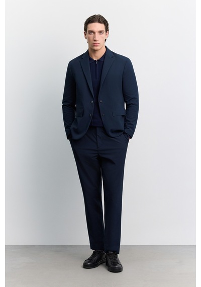 Avva Erkek Lacivert Mono Yaka Çıtçıt Kapama Kırışmayan Su İtici Teknik Kumaş Comfort Slim Fit Ceket A62y4000 Avva Erkek Lacivert Mono Yaka Çıtçıt Kapama Kırışmayan Su İtici Teknik Kumaş Comfort Slim Fit Ceket A62y4000