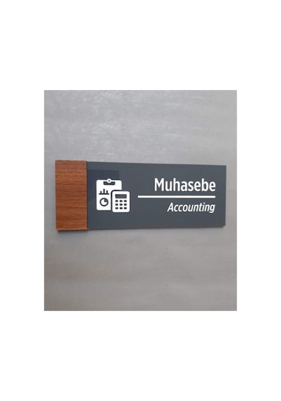 Smartad Wooden Serisi Muhasebe Yönlendirme Tabelası Standart