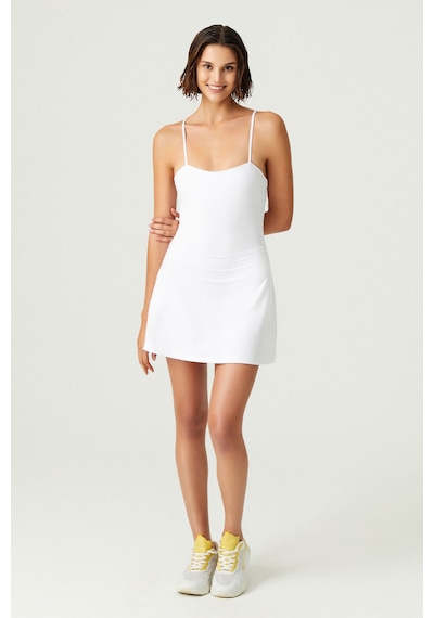 Los Ojos X Melodi Beyaz Tenis Elbisesi Spor Elbise Tennis Dress Beyaz Beyaz