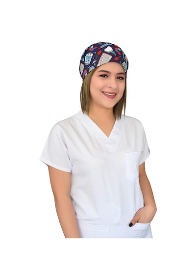 Lacivert İlk Yardım Desenli Cerrahi Bone