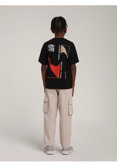 Jack Lions Erkek Çocuk Pamuklu Jump Baskılı T-shirt-15642 Siyah
