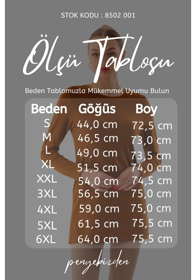 Kadın Viskon Full Likra Tunik-kahve-kahve Kahve
