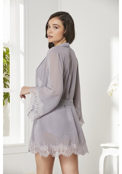 Pierre Cardin 4lü Gecelik Sabahlık Şort Çeyiz Set 7005 Royal 001