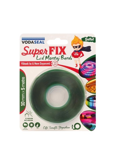 Vodaseal Süperfix Çift Taraflı Led Montaj Bandı 10 Mm 5 Metre