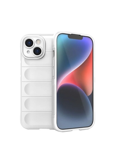 Apple Uyumlu iPhone 15 Silikon Kılıf - Kamera Korumalı Esnek Yeni Nesil Airbag Kapak - Beyaz