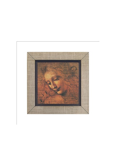 Kadın Başı Eskizi Leonardo Da Vinci, 1508 Baskılı Mdf Magnet 7x7 303