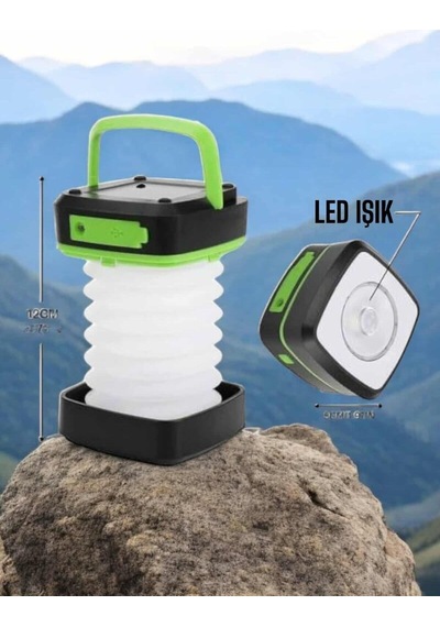 Led Lamba Kamp Lambası Hafif Taşınabilir Şarj Süreli Akordeon El Fenerli - Hs08373643-1881 Renkli Renkli