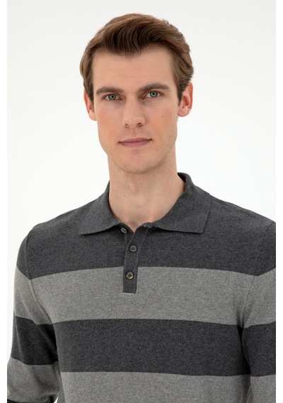 U.s. Polo Assn. Erkek Antrasit Melanj Kazak /triko 50297019-vr081 Antrasit Melanj Antrasit Melanj