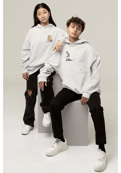 Bugs Bunny Sevgili/çift/arkadaşlık 2'li Kapşonlu Sweatshirt Seti 001