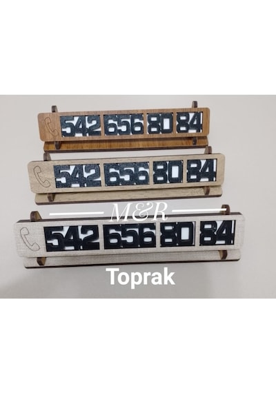 Araç Oto İçi Ahşap Numaratör Numaratik Sipariş Sonrası Numaranizi Belirtiniz