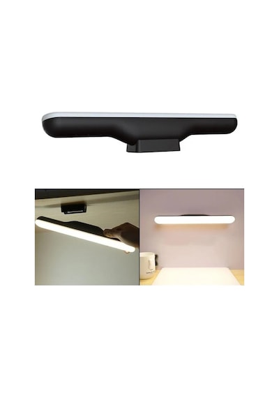 Ct-5249 6w Martı Led Aplik Dimmerli Dokunmatik 3 Işık Modlu Şarjlı Ve Mıknatıslı Kablosuz Dolap Siyah Renk Diğer