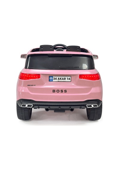 Boss Kumandalı Akülü Araba -pembe 12v Çok Renkli