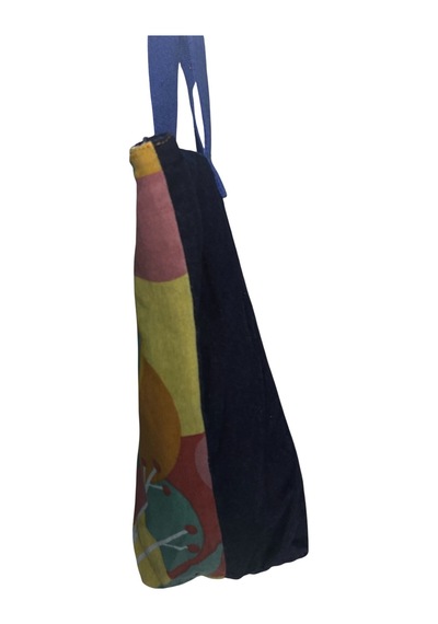 Vintage Salaş Çok Renkli Orta Boy Günlük Seyahat Gezi Omuz Çantası 36cmx34cm Mavi