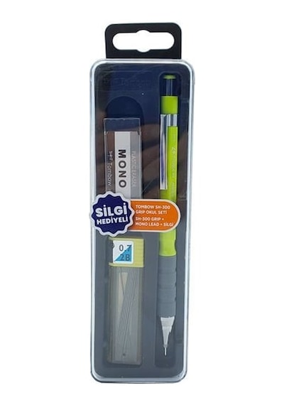 Tombow Sh-300 Grip 0,7 Mm N.yeşil Uç Silgi Kalem Seti