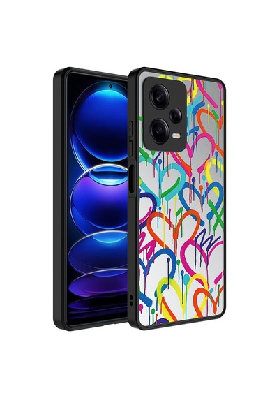 Xiaomi Redmi Note 12 Pro 5g Kılıf Aynalı Desenli Kamera Korumalı Parlak Mirror Kılıf
