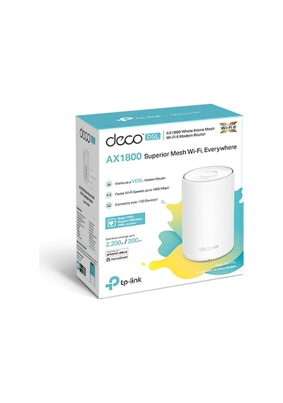 TP-Link Deco X20-DSL AX1800 Tüm Ev Mesh Wi-Fi 6 Modem Router