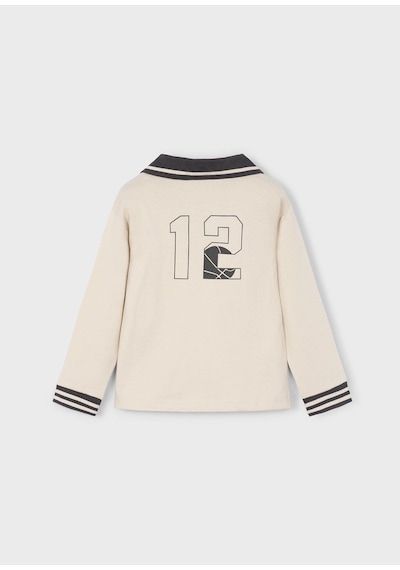 Mayoral Erkek Çocuk Yakalı Sweatshirt Bej