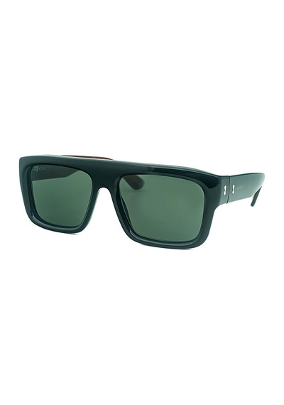 Gucci Gg 1461s 001 55 Unisex Dikdörtgen Siyah Kemik Güneş Gözlüğü