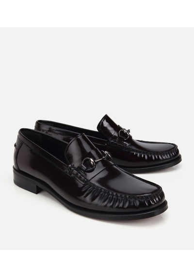 Hotiç Erkek Deri Siyah Toka Detaylı Klasik Loafer