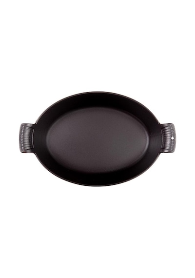 Sürel 16 14,5 Cm Oval Düz Tabak Sahan Mat Siyah Düz