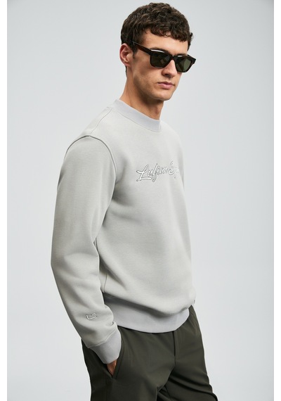 Lufian Loved Erkek Sweatshirt Açık Gri Açık Gri 112030170100180 Açık Gri