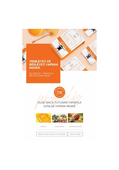 Elensilia Escargot + Propolis Yenileyici Ve Besleyici Yaprak Maske Intracell Propolis Mask