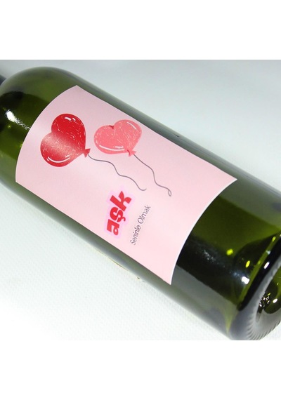 Sevgililer Günü Konseptli Sosluk Siyah 500 Ml Akıtıcılı Kalp Balonlar Koyu Yeşil