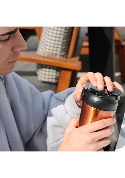 Morning 400 Ml Paslanmaz Çelik Termos Mug Çift Işlevli Sızdırmaz Kapaklı Siyah Sı232021 Genel