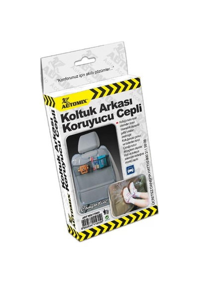 Automix Koltuk Arkası Cepli Koruyucu Fileli Yıkanabilir 60x44cm