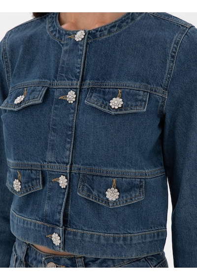 Pierre Cardin Kadın Mavi Ceket Denim 50306930-vr036