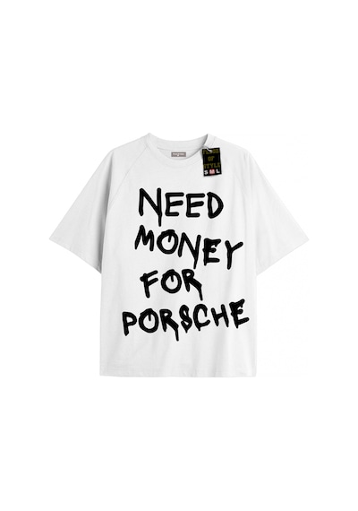 Tarzsokak Beyaz Oversize T-shirt Money Özel Tasarım
