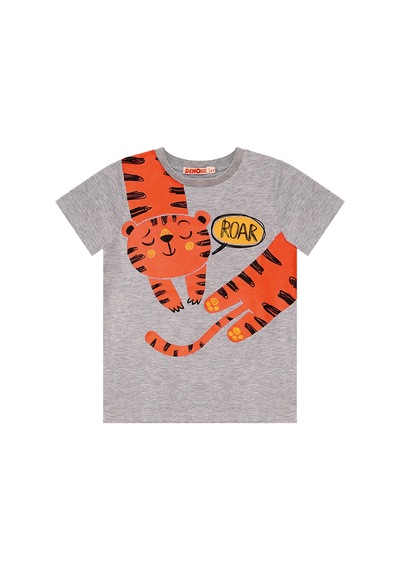 Roar Kaplan Turuncu Erkek Çocuk Yazlık T-shirt Kapri Şort Takım