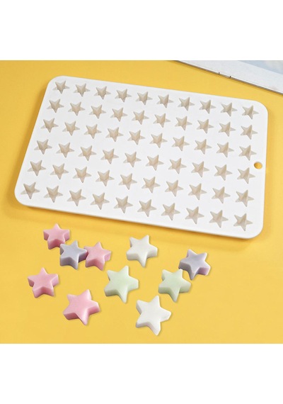 Silikon Kek Kalıp Sugarcraft Minik Yıldız Figürleri Kalıbı Şeker Hamuru Jelibon Kalıbı Çok Renkli