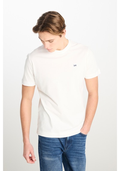 Regular Fit Normal Kesim Bisiklet Yaka Pamuklu Beyaz Tişört WHITE