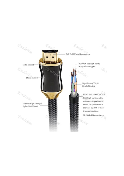 Hdmi 2.0 Kablosu 4K Uhd Lcd Laptop 4433P 5 Metre Ara Bağlanti Erk
