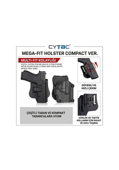 Cytac Mega Fıt Compact Kılıf Siyah