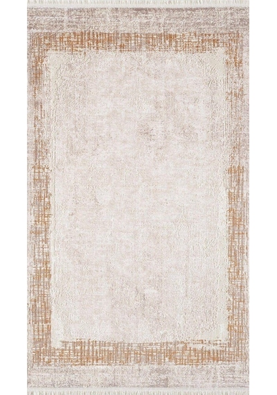 By Özer Halı Vizon Renk Terra Bordürlü Modern Artemis Halı Gotik 02242e Salon Halısı Çok Renkli