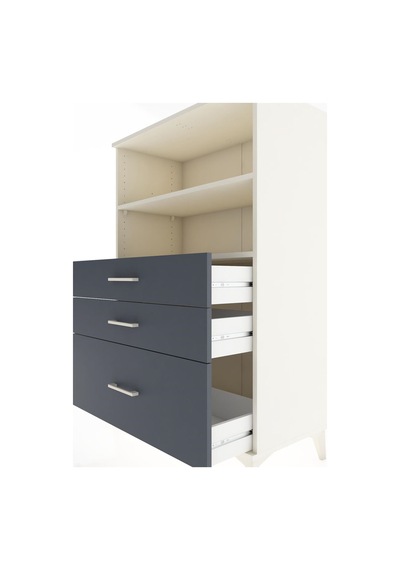Hyperion Dolap 2 Raflı 3 Çekmeceli 88x44x134 Aytaşı-antrasit Aytaşı