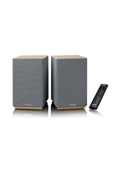 Lenco Spb-241wdgy - Hifi Stereo Bluetooth Hoparlör Çifti - Şık Tasarımda Güçlü Ses - Ahşap/gri