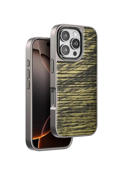 Durukar Apple, Uyumlu iPhone 16 Pro Max Wave Kapak - Koyu Kahve