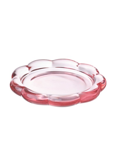 Mum Tabağı, Çiçek Şeklinde, Pembe, 11 Cm Pembe