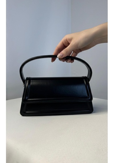 Addy Noir Elegance - Özel Tasarım Minimalist Siyah El Çantası Siyah