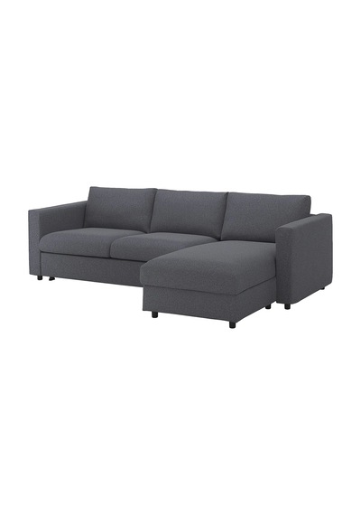Ikea Gri Şık Kanepe - Bazalı Yataklı Köşe Kanepe Kılıfı