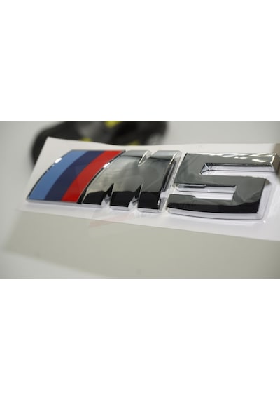 Bmw M5 Bagaj Krom Abs 3m 3d Yazı Logo Ürün Parlak Siyah.